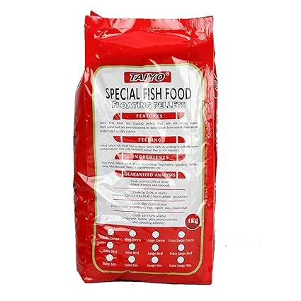 Taiyo Pink Fish Food Combo Pack 1kg & 100gm - High Nutritional Aquarium Food for All Fish, Promotes Growth, Enhances Color, Non-Water Fouling, Rich in Vitamin C & E image 4