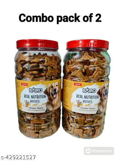 Premium Dog Treat Biscuit Chicken Flavour 500g  2 Combo Pack | All Life Stages Biscuits |Healthy Bone Shaped Biscuits for All Size Dogs  thumbnail 0