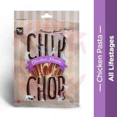 Premium Chip Chops Chicken Pasta Dog Treat Combo Pack of 2, 260g | Healthy & Digestible Dog Snacks for All Life Stages  Low-Fat Chicken Dog Treats thumbnail 1