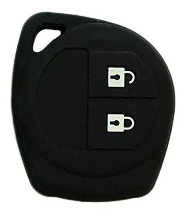 CarFrill Silicone Key Cover for Maruti Suzuki – Swift, Swift Dzire, Wagon-R, Ertiga, Ciaz, Celerio, S-Cross – 2 Button Black Key Case thumbnail 0