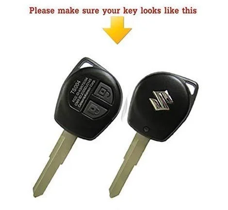 CarFrill Silicone Key Cover for Maruti Suzuki – Swift, Swift Dzire, Wagon-R, Ertiga, Ciaz, Celerio, S-Cross – 2 Button Black Key Case image 3