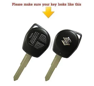 CarFrill Silicone Key Cover for Maruti Suzuki – Swift, Swift Dzire, Wagon-R, Ertiga, Ciaz, Celerio, S-Cross – 2 Button Black Key Case thumbnail 2