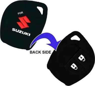 CarFrill Silicone Key Cover for Maruti Suzuki – Swift, Swift Dzire, Wagon-R, Ertiga, Ciaz, Celerio, S-Cross – 2 Button Black Key Case thumbnail 3