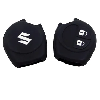 CarFrill Silicone Key Cover for Maruti Suzuki – Swift, Swift Dzire, Wagon-R, Ertiga, Ciaz, Celerio, S-Cross – 2 Button Black Key Case thumbnail 4