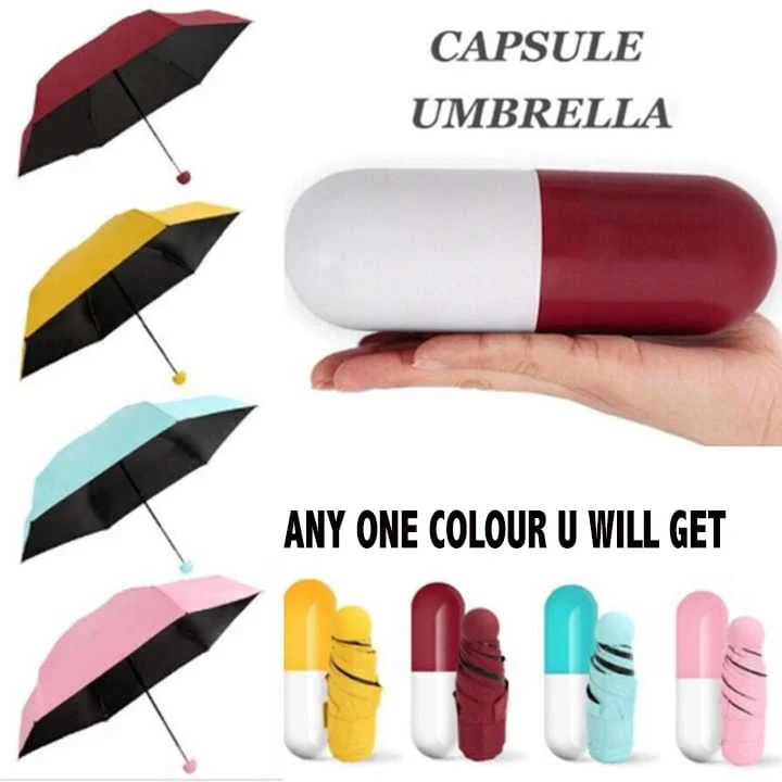 Portable Mini Umbrella for Women, Men & Kids, Capsule Design, UV & Sun Protection, Compact Travel Umbrella for Rain & Sun | Perfect Pocket Umbrella for Everyday Use image 4