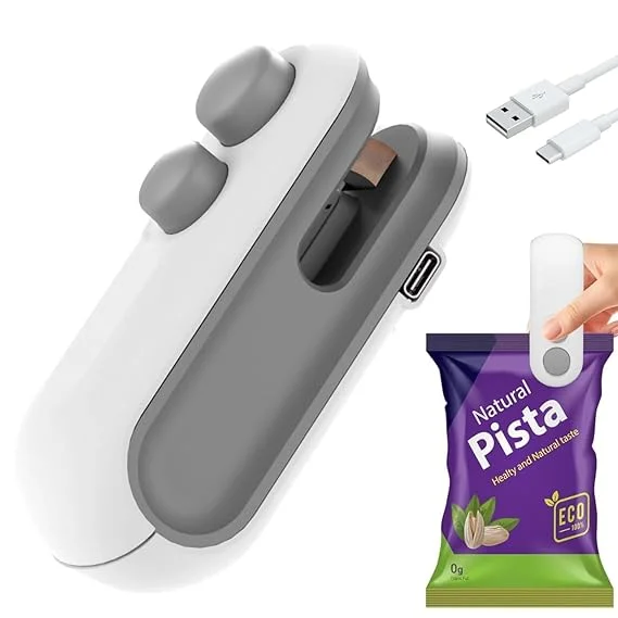 Portable Mini Sealing Machine | Handheld Packet Sealer for Food, Snacks, Chips & Fresh Storage | Plastic Bag Sealer for Home Kitchen Use image 2