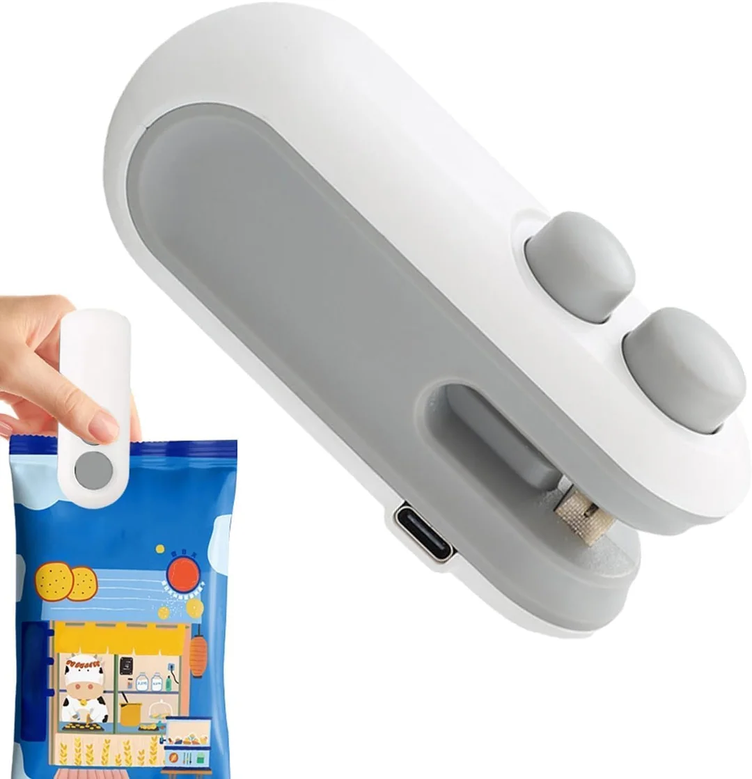 Portable Mini Sealing Machine | Handheld Packet Sealer for Food, Snacks, Chips & Fresh Storage | Plastic Bag Sealer for Home Kitchen Use image 3