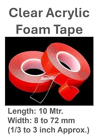 CarFrill Double Sided Tape | Multipurpose Gel Grip Mounting Tape, Washable, Reusable, No Residue, 10mm for Home & Office | Strong Adhesive for Mounting (10m) thumbnail 5