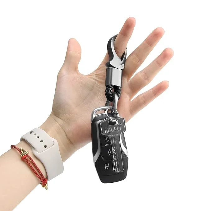 CarFrill Genuine Leather Car Key Fob Keychain for Men and Women | Universal Leather Holder with 360° Rotatable Swivel & Anti Lost D-Ring | Sturdy Metal Keychain | Pack of 4 image 5