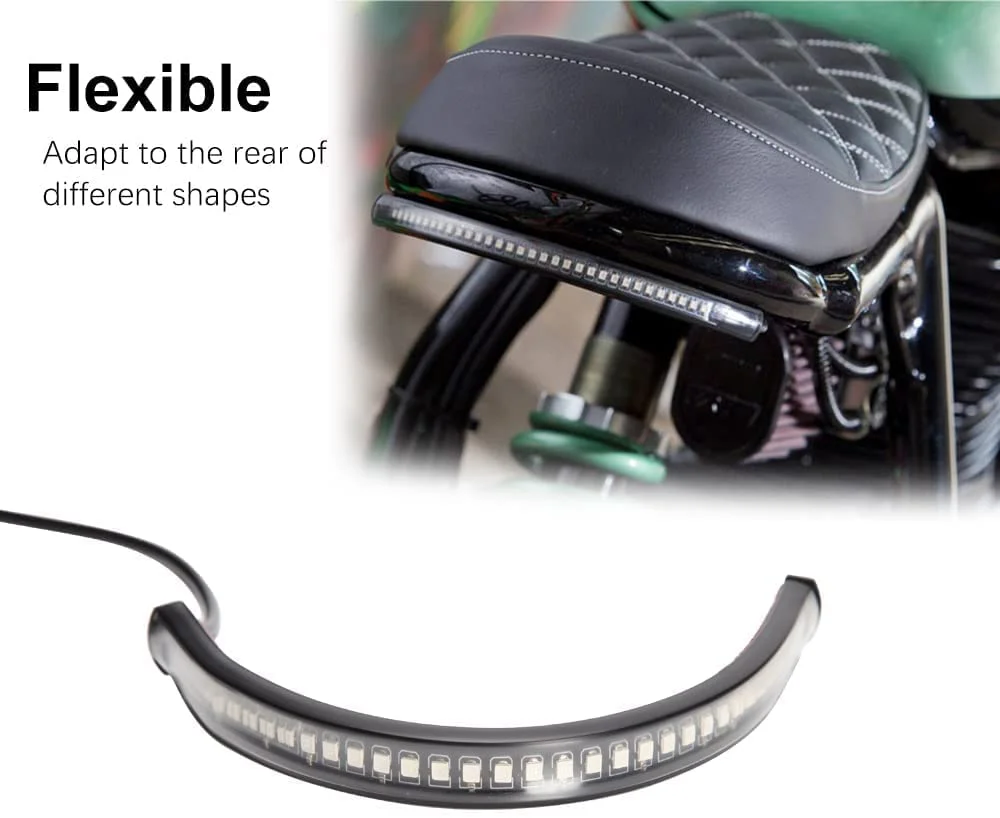 CarFrill 48 LED Bar Strip Tail Light with Turn Signal Indicator | Motorcycle Rear SMD Taillight, Flexible Brake Lamp, License Plate Light image 6