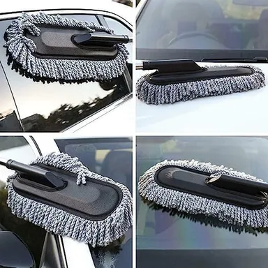 Car Cleaning Brush Combo | 5 Pcs Pack, Soft Microfiber Dust Cleaner for Car Seats, Carpet & Interior | Scratch Free Cleaning Tools  thumbnail 1