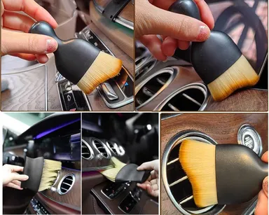 Car Cleaning Brush Combo | 5 Pcs Pack, Soft Microfiber Dust Cleaner for Car Seats, Carpet & Interior | Scratch Free Cleaning Tools  thumbnail 3