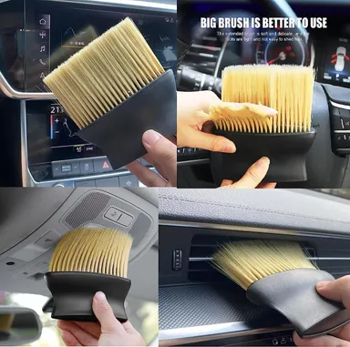 Car Cleaning Brush Combo | 5 Pcs Pack, Soft Microfiber Dust Cleaner for Car Seats, Carpet & Interior | Scratch Free Cleaning Tools  thumbnail 5
