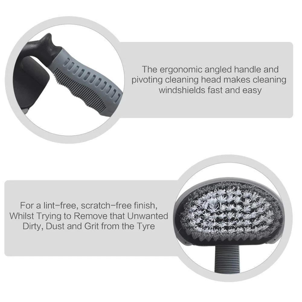 CarFrill Car Vehicle Motorcycle Alloy Wheel Tire Rim Scrub Brush | Washing Cleaner Cleaning Tool for Car, Truck, Home & Kitchen Cleaning | Effective Tire Cleaner image 5