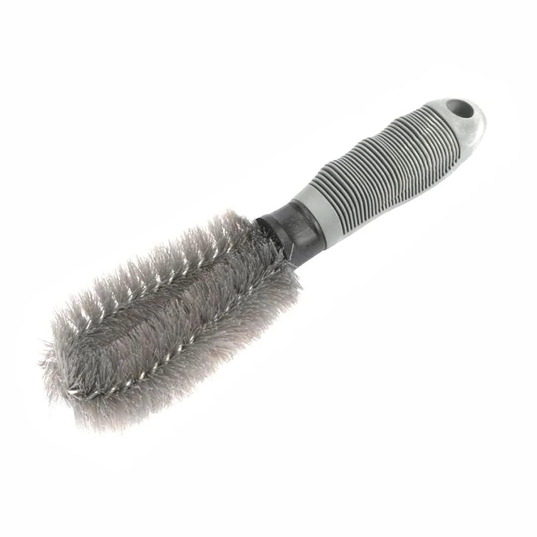 CarFrill Car Wheel Tire Rim Scrub Brush | Premium Alloy Wheel Cleaning Tool for Cars, Trucks, Motorcycles, and Bikes | Ergonomic Handle, Non Slip Grip, and Durable Bristles for Effective Tire Rim Cleaning image 2