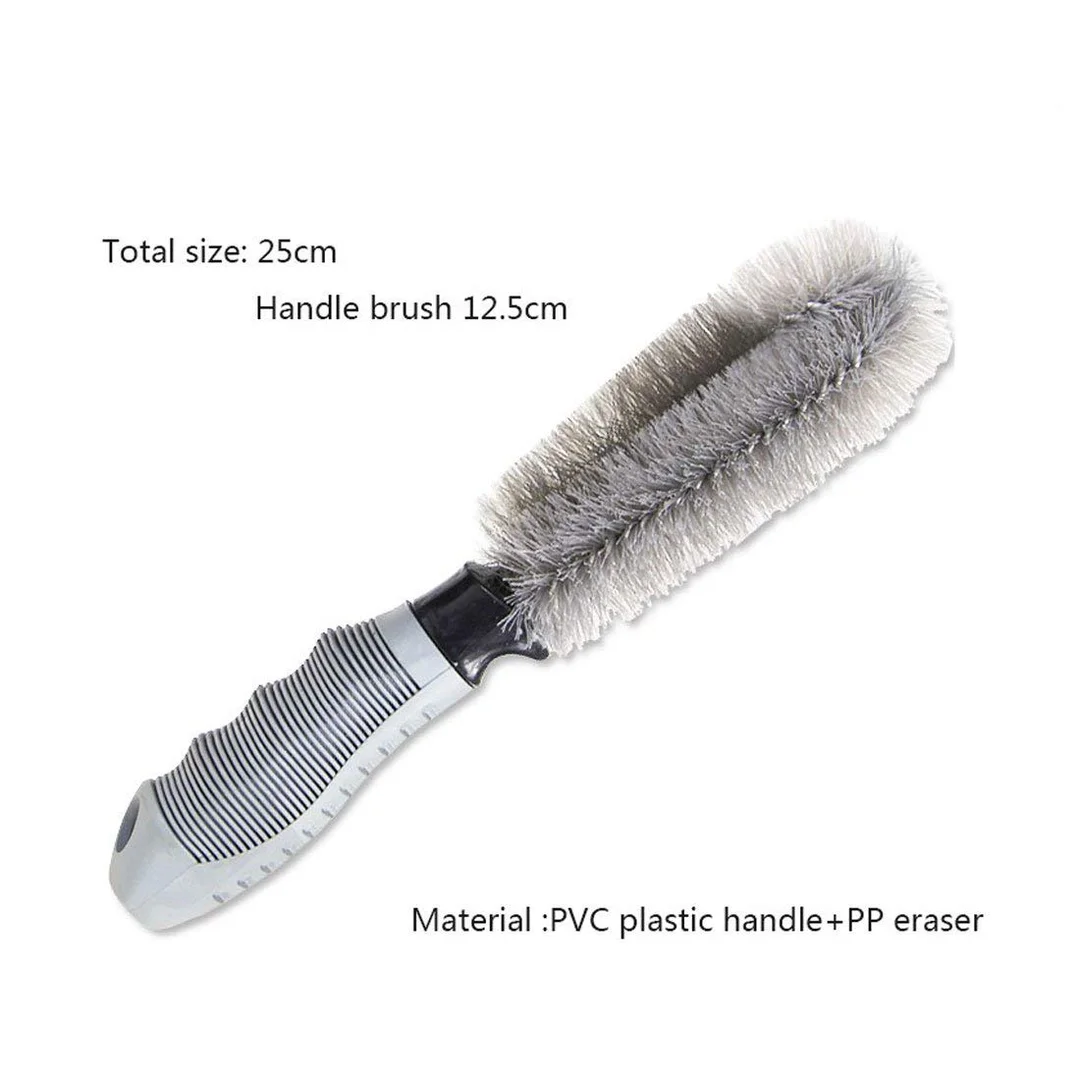 CarFrill Car Wheel Tire Rim Scrub Brush | Premium Alloy Wheel Cleaning Tool for Cars, Trucks, Motorcycles, and Bikes | Ergonomic Handle, Non Slip Grip, and Durable Bristles for Effective Tire Rim Cleaning image 3