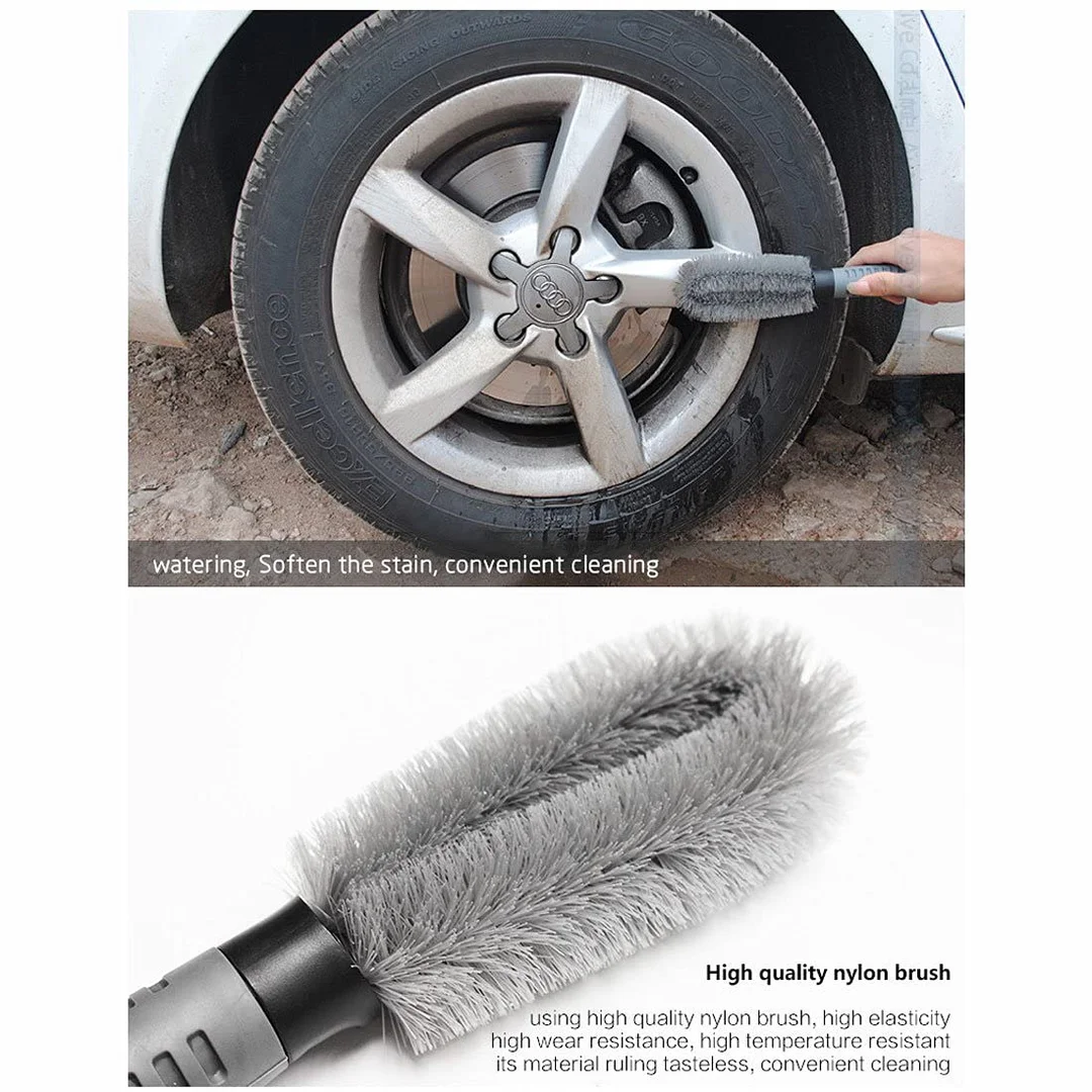 CarFrill Car Wheel Tire Rim Scrub Brush | Premium Alloy Wheel Cleaning Tool for Cars, Trucks, Motorcycles, and Bikes | Ergonomic Handle, Non Slip Grip, and Durable Bristles for Effective Tire Rim Cleaning image 5