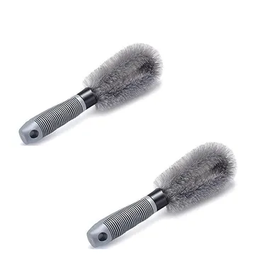 CarFrill Steel and Alloy Wheel Cleaning Brush | Set  2 Pcs Rim Cleaner for Car, Motorcycle & Bicycle Tire Brush Washing Tool thumbnail 0
