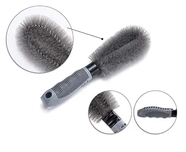 CarFrill Steel and Alloy Wheel Cleaning Brush | Set  2 Pcs Rim Cleaner for Car, Motorcycle & Bicycle Tire Brush Washing Tool thumbnail 1
