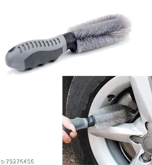 CarFrill Steel and Alloy Wheel Cleaning Brush | Set  2 Pcs Rim Cleaner for Car, Motorcycle & Bicycle Tire Brush Washing Tool image 4