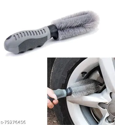 CarFrill Steel and Alloy Wheel Cleaning Brush | Set  2 Pcs Rim Cleaner for Car, Motorcycle & Bicycle Tire Brush Washing Tool thumbnail 3