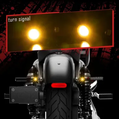 Micro LED Motorcycle Turn Signals | Mini Blinkers Front Rear Indicator Compatible with Harley Davidson, Honda, Kawasaki, Suzuki, Triumph, Yamaha | Waterproof Bullet Shape Amber Light | Universal Fit by CarFrill thumbnail 3