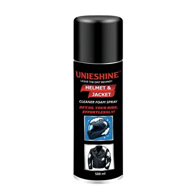 UNIESHINE Helmet Cleaner Spray & Jacket Foam | Deep Clean Riding Gear, No Rinse, Quick Dry, Odor Remover thumbnail 0