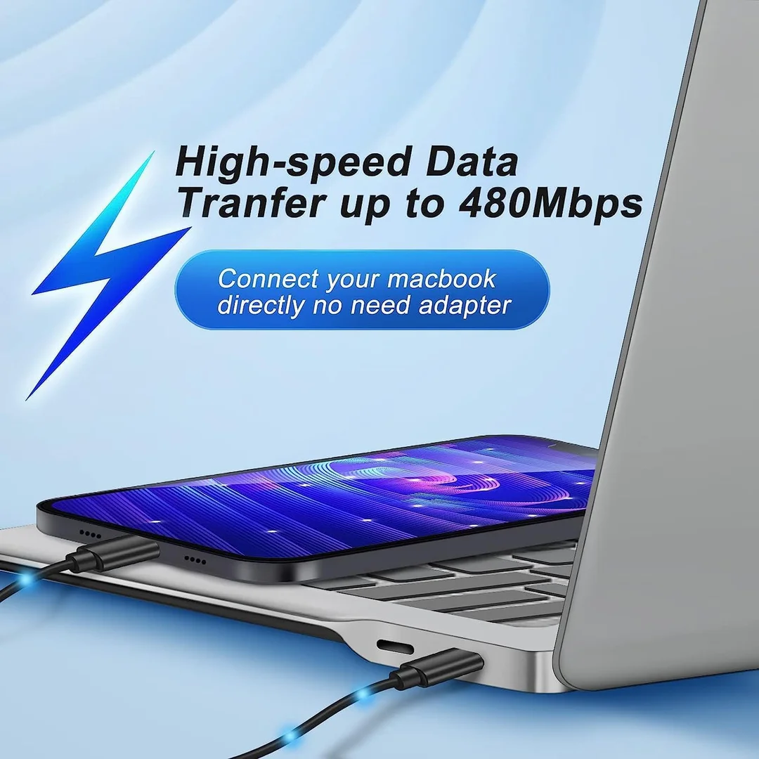 CarFrill Fast Charging 5 in 1 Data Cable Kit for iPhone, Android & Type C Devices | USB C to Lightning, Micro USB, USB A Adapter, Multi Charging Cable with Case & Eject Tool image 5