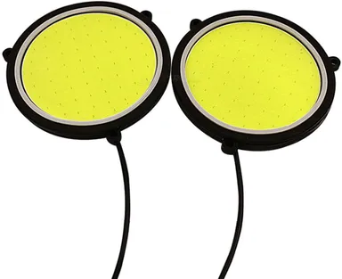 CarFrill 72 mm Round COB LED Switchback Daytime Running Light Set of 2 for Car | LED Front Lights thumbnail 0