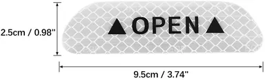 CarFrill Car Reflective Stickers for Night Visibility | Blue Reflective Door Open Warning Tape | Universal Adhesive for Auto, 9.5 x 2.5 cm, 12pcs (Silver Tone) thumbnail 2