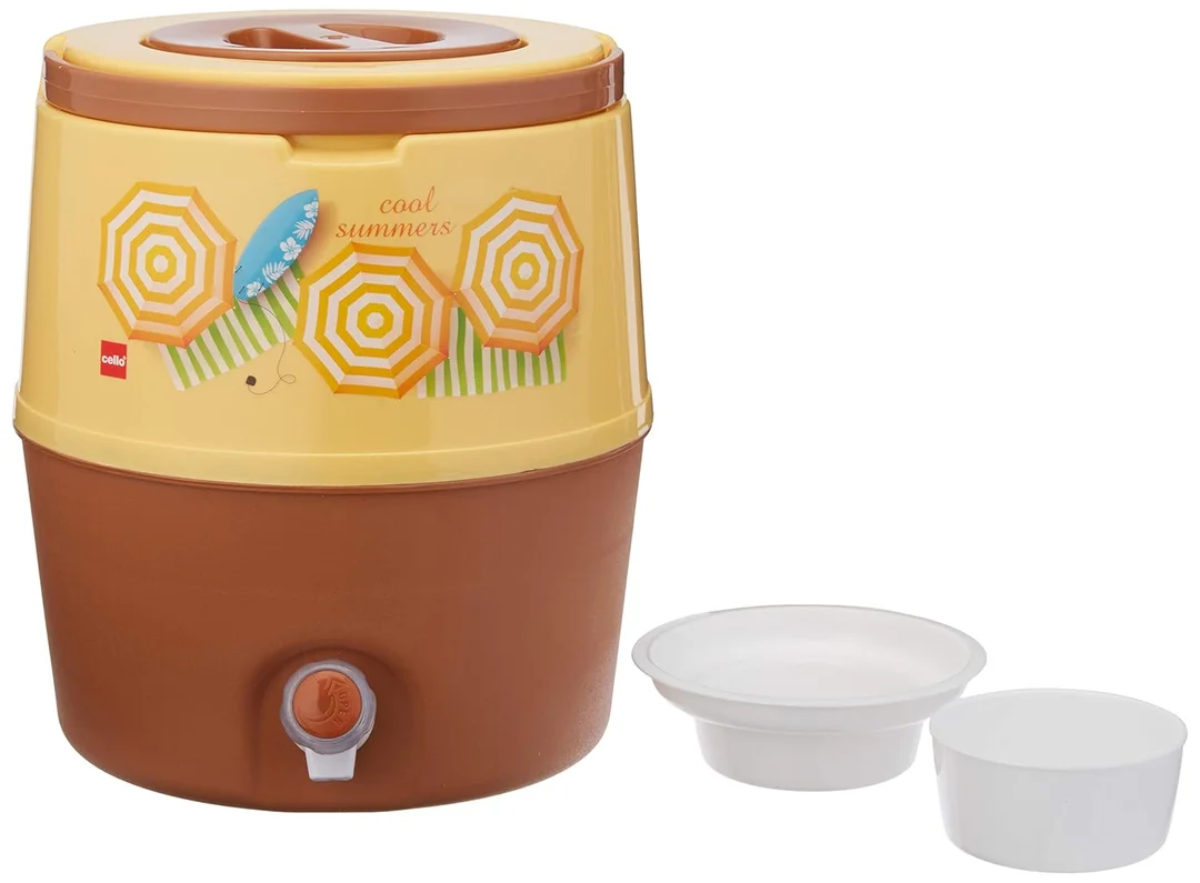 Cello Kool Star Plastic Insulated Water Jug, 10 Litres – Beige, for Parties, Home, and Office Use image 3