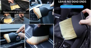 CarFrill Car Cleaning Combo 5 Pcs Pack | Microfiber Dusting Brush, Car Interior Cleaner & Soft Brush for Seats, Carpet, Scratch Free Cleaning Tools thumbnail 4