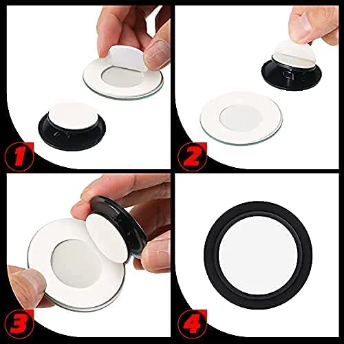 CarFrill 6 Pieces Blind Side Mirrors, Blindspot Mirror for Car, HD Blind Spot Mirror, 2 Pairs Round Rear-View Mirrors, 2 Pairs Rectangle Blind Mirrors | Car Safety Rearview Mirror image 4
