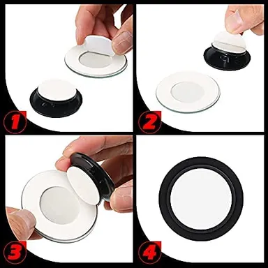 CarFrill 6 Pieces Blind Side Mirrors, Blindspot Mirror for Car, HD Blind Spot Mirror, 2 Pairs Round Rear-View Mirrors, 2 Pairs Rectangle Blind Mirrors | Car Safety Rearview Mirror thumbnail 3