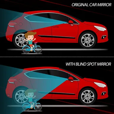 CarFrill 6 Pieces Blind Side Mirrors, Blindspot Mirror for Car, HD Blind Spot Mirror, 2 Pairs Round Rear-View Mirrors, 2 Pairs Rectangle Blind Mirrors | Car Safety Rearview Mirror thumbnail 4