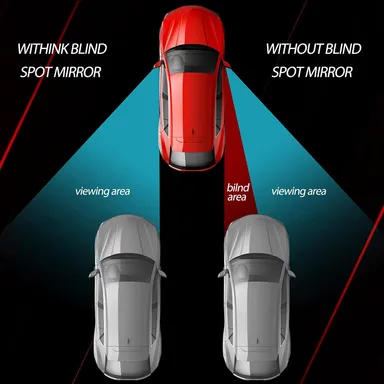 CarFrill 6 Pieces Blind Side Mirrors, Blindspot Mirror for Car, HD Blind Spot Mirror, 2 Pairs Round Rear-View Mirrors, 2 Pairs Rectangle Blind Mirrors | Car Safety Rearview Mirror thumbnail 5