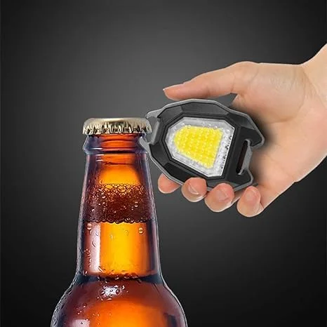 LED Flashlight, Rechargeable COB Flashlight with Adjustable Stand, Bottle Opener, Magnetic Base & Waterproof | 7 Light Modes Keychain Flashlight by CarFrill | Portable Flashlight for Outdoors & Work image 6