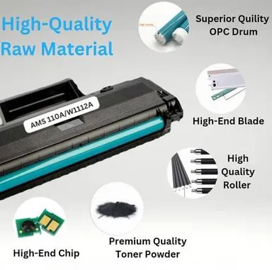 AMS HP110A W1112A Premium Quality Black Ink Toner Cartridge for LaserJet 100/MFP130 Printers thumbnail 1