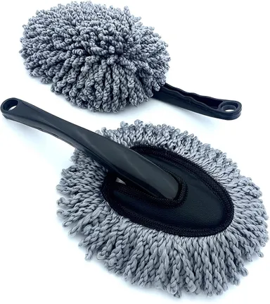 CarFrill Microfiber Dash Duster 2 Pack | Super Soft Interior Cleaning Brush for Car & Home | Wet & Dry Use Gray thumbnail 1
