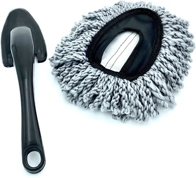 CarFrill Microfiber Dash Duster 2 Pack | Super Soft Interior Cleaning Brush for Car & Home | Wet & Dry Use Gray thumbnail 2