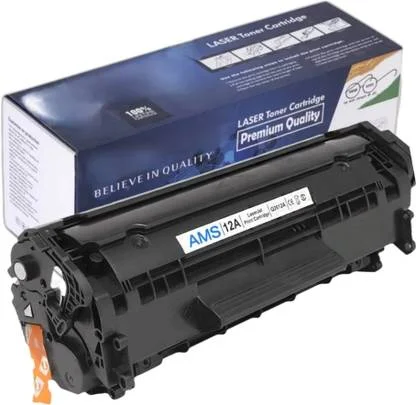 AMS HP12A/FX9/303 Universal Premium Quality Toner Cartridge for HP & Canon Printers image 1