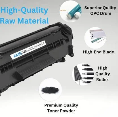 AMS HP12A/FX9/303 Universal Premium Quality Toner Cartridge for HP & Canon Printers image 2
