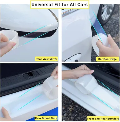 CarFrill QBUC Door Edge Guard | Clear Universal Sill Protector, Trim Edge Guard Protection Film, Anti Collision for Most Cars | 0.8in x 16ft Transparent Protector Film thumbnail 2