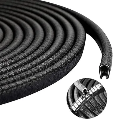 CarFrill 16Ft Universal Car Door Edge Guards | U Shape Rubber Seal Protector for Sedans, Trucks, SUVs, ATVs, Boats | Car Door Edge Protector Trim thumbnail 0