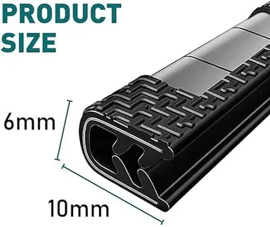 CarFrill 16Ft Universal Car Door Edge Guards | U Shape Rubber Seal Protector for Sedans, Trucks, SUVs, ATVs, Boats | Car Door Edge Protector Trim thumbnail 2