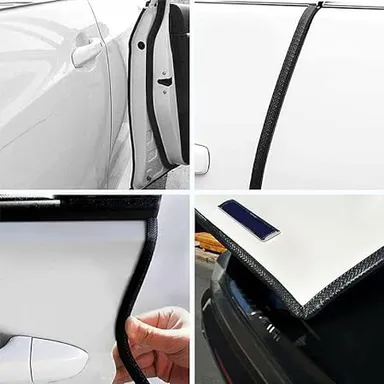 CarFrill 16Ft Universal Car Door Edge Guards | U Shape Rubber Seal Protector for Sedans, Trucks, SUVs, ATVs, Boats | Car Door Edge Protector Trim thumbnail 6