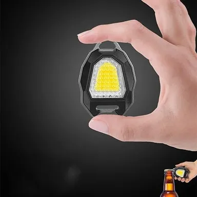 CarFrill LED Mini COB Working Flashlight | Adjustable Stand, Magnetic Base, Waterproof, Rechargeable Keychain Light with 7 Modes, Bottle Opener, Whistle & Cigarette Lighter thumbnail 1