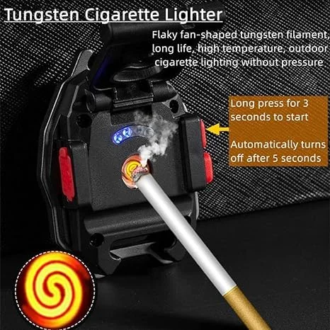 CarFrill LED Mini COB Working Flashlight | Adjustable Stand, Magnetic Base, Waterproof, Rechargeable Keychain Light with 7 Modes, Bottle Opener, Whistle & Cigarette Lighter image 3