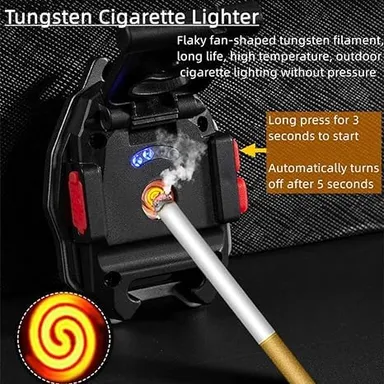 CarFrill LED Mini COB Working Flashlight | Adjustable Stand, Magnetic Base, Waterproof, Rechargeable Keychain Light with 7 Modes, Bottle Opener, Whistle & Cigarette Lighter thumbnail 2