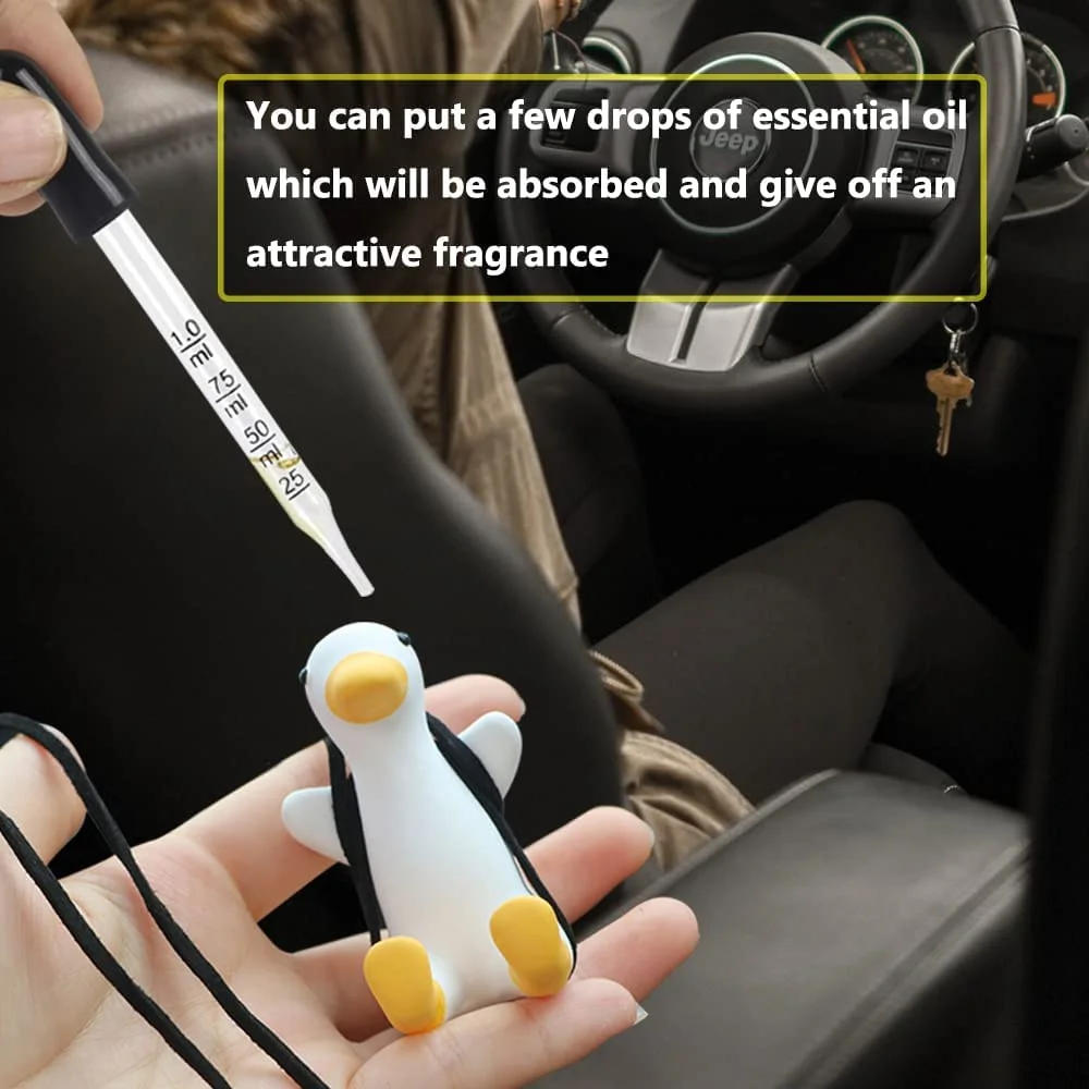 CarFrill Duck Car Mirror Hanging | Cute Hanging Ornament for Rear View Mirror, Car Interior Accessories, Stylish Duck Decor image 5